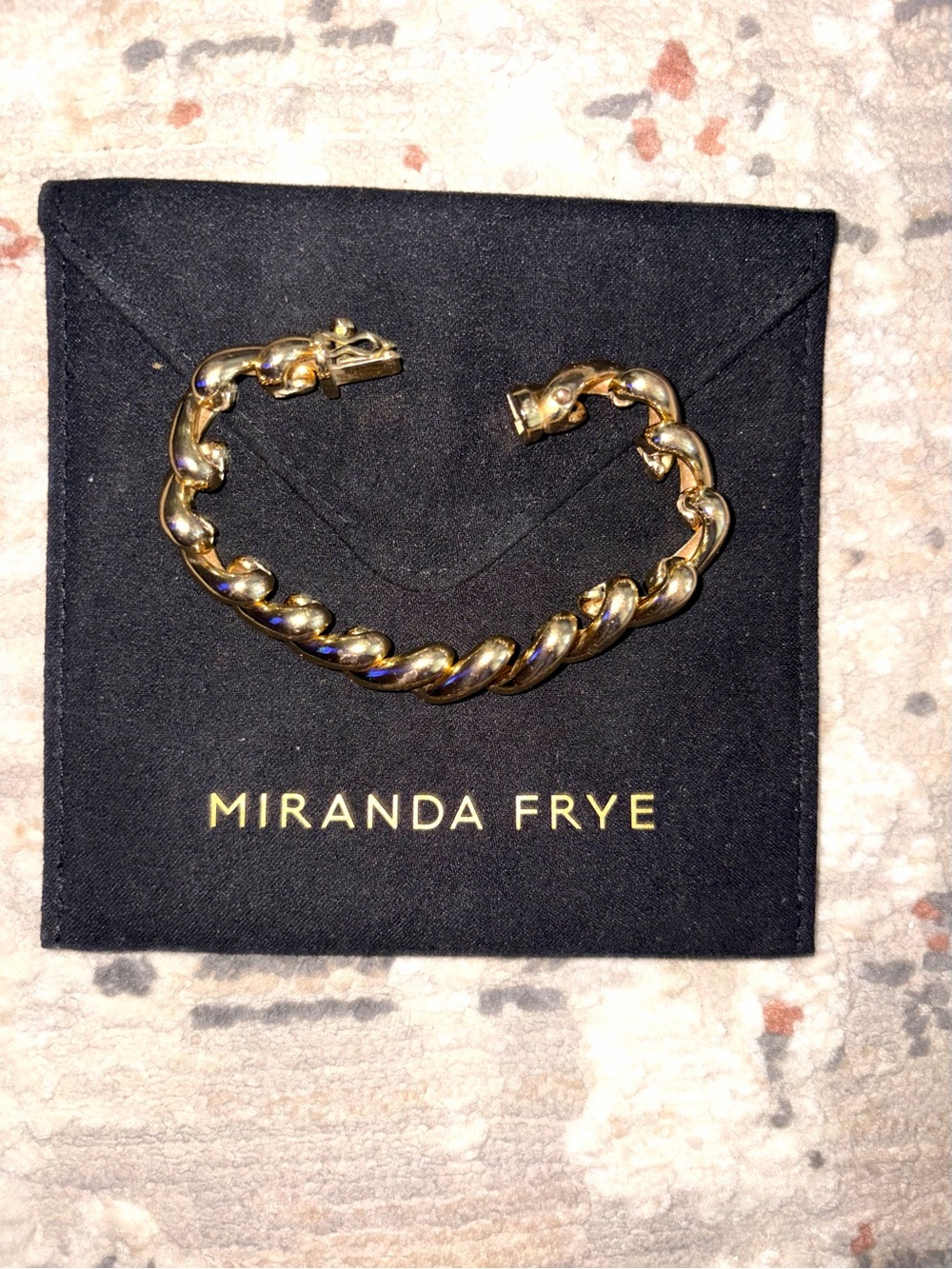 Miranda Frye Gold Twisted Link Bracelet